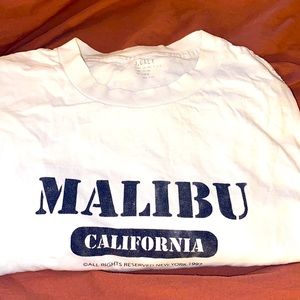 Brandy Melville Cropped Oversized Malibu Tee